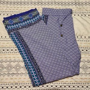 HESTER & ORCHARD Palazzo Pants Blue Sz S
